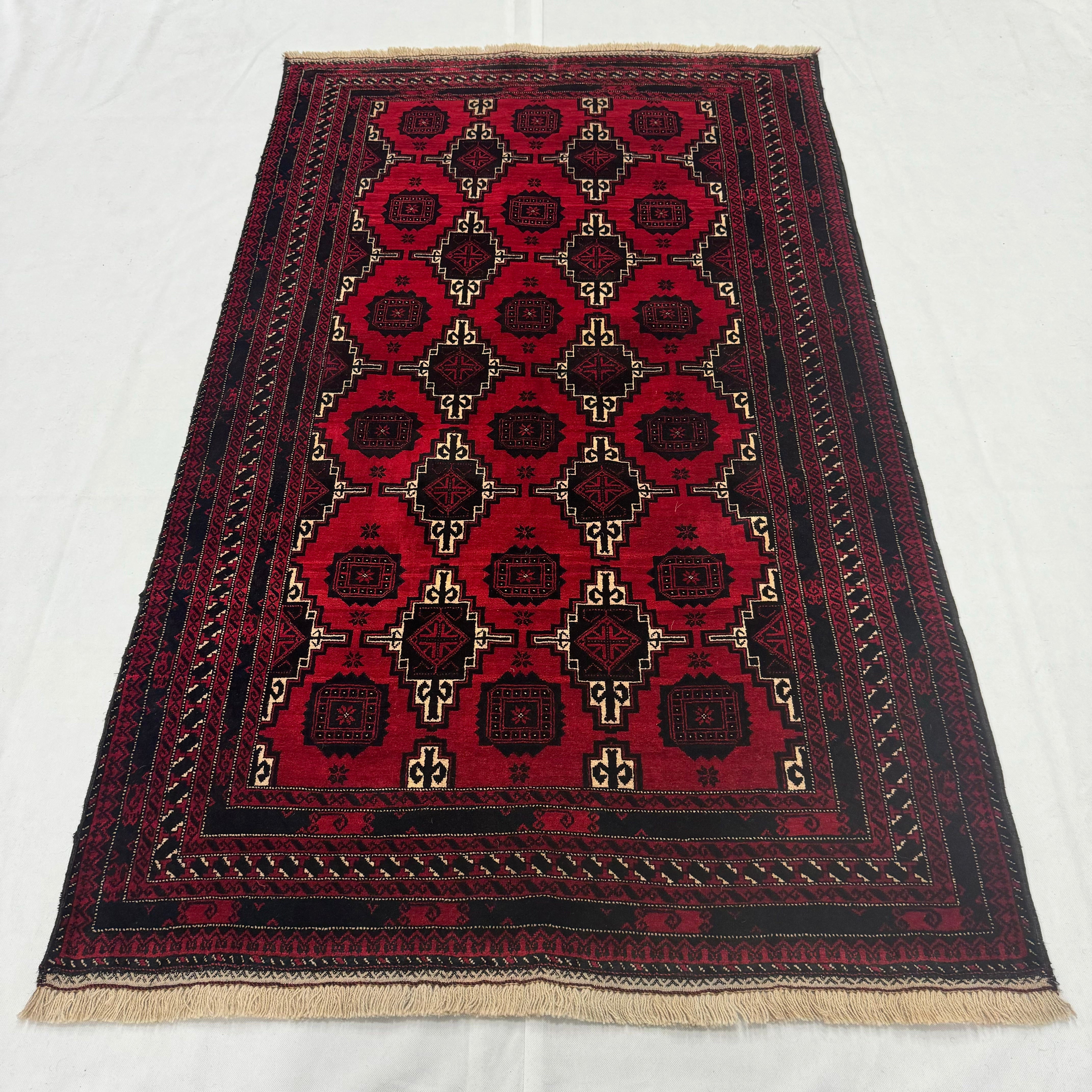 Handmade Afghan wool rug traditional design for living room USA
