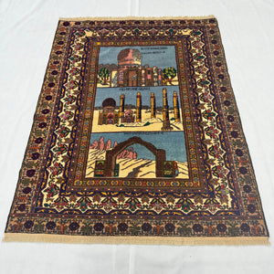 Handmade Afghan wool rug traditional design for living room USA