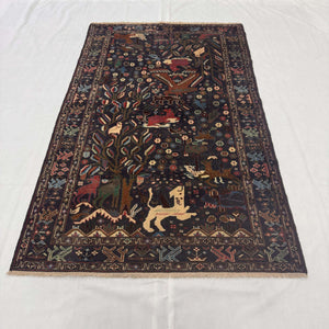 Handmade Afghan wool rug traditional design for living room USA