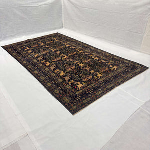 Handmade Afghan wool rug traditional design for living room USA
