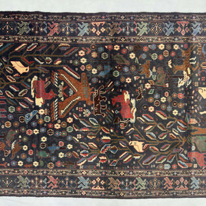 Handmade Afghan wool rug traditional design for living room USA