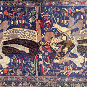 Handmade Afghan wool rug traditional design for living room USA