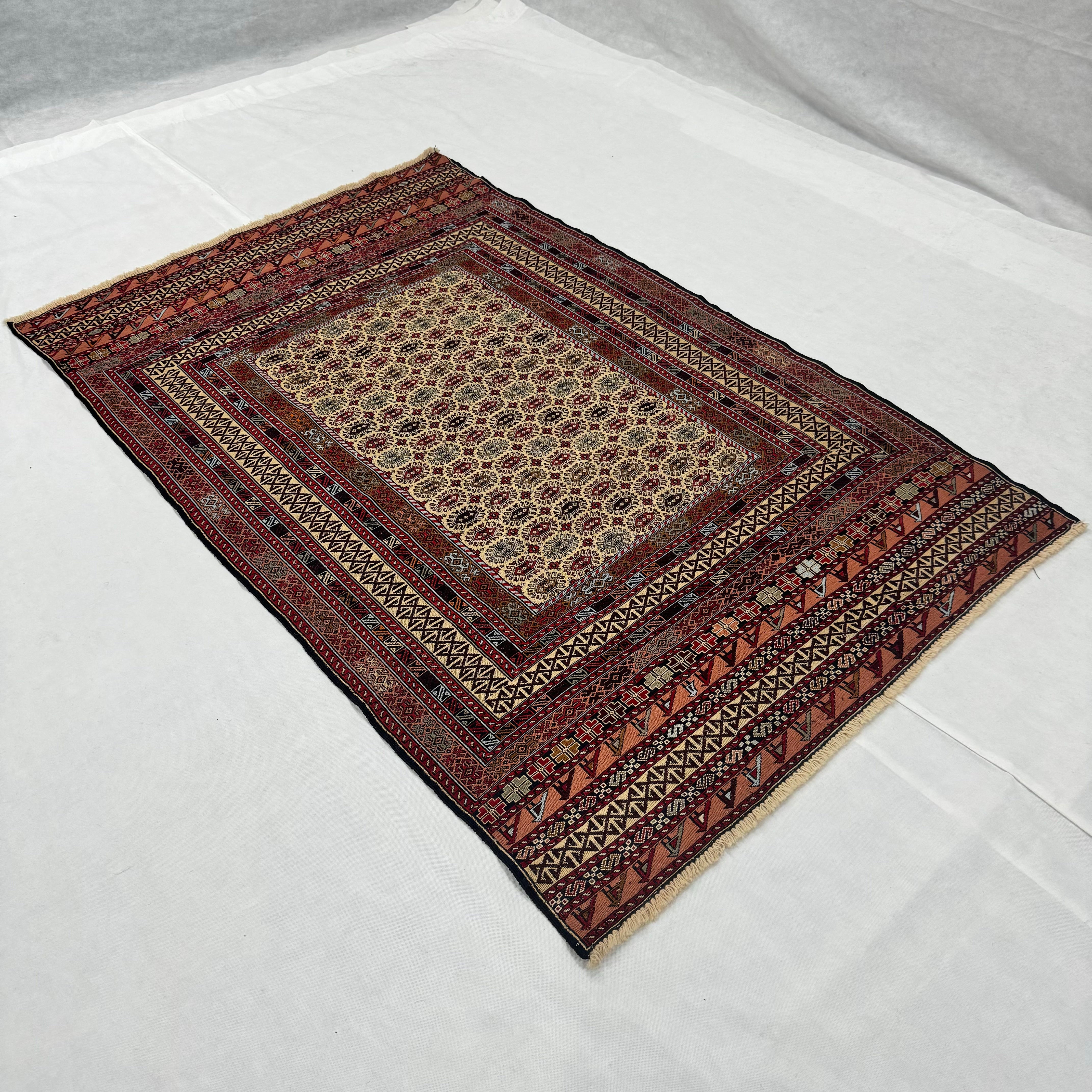 Handmade Afghan wool rug traditional design for living room USA