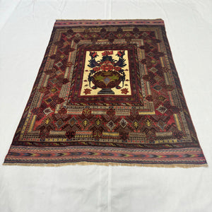Handmade Afghan wool rug traditional design for living room USA