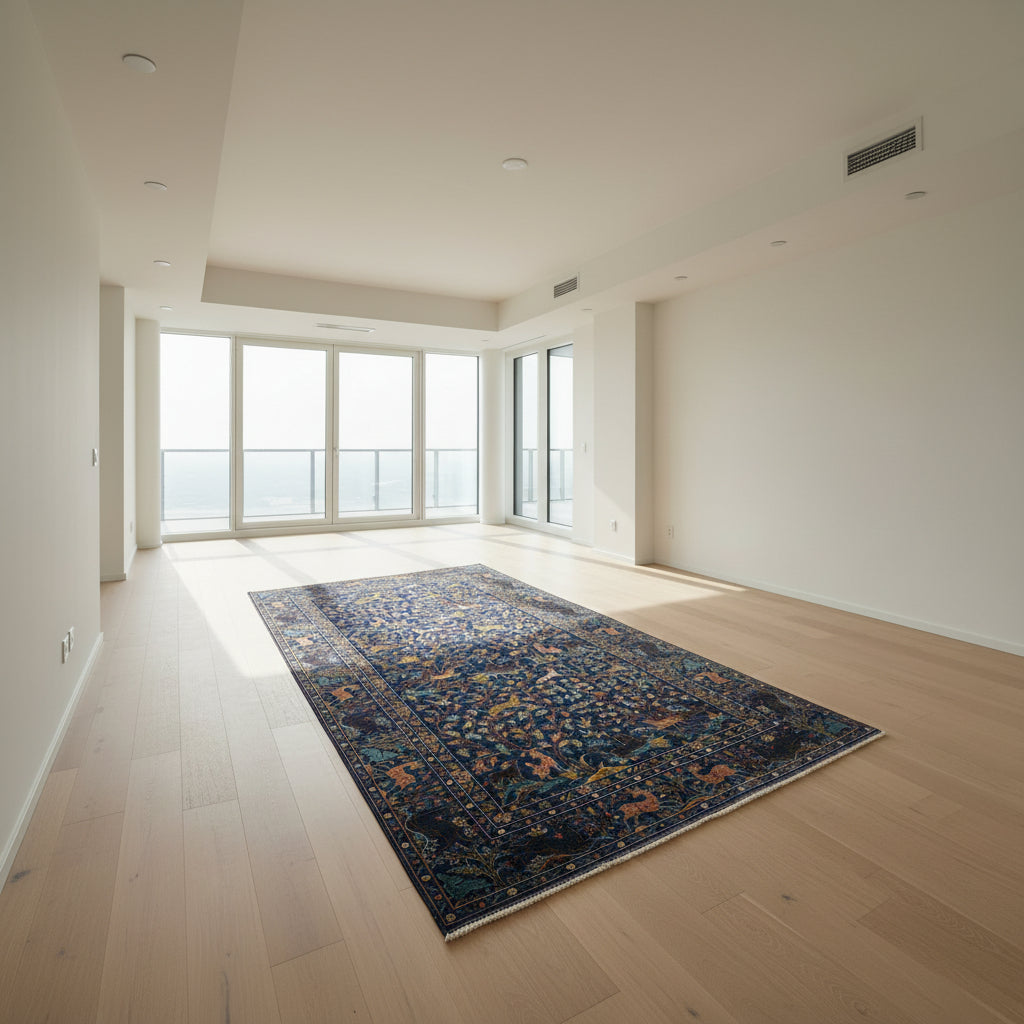 Handmade Afghan wool rug traditional design for living room USA