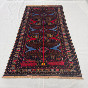 Handmade Afghan wool rug traditional design for living room USA
