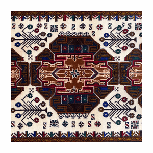 Handmade Afghan wool rug traditional design for living room USA