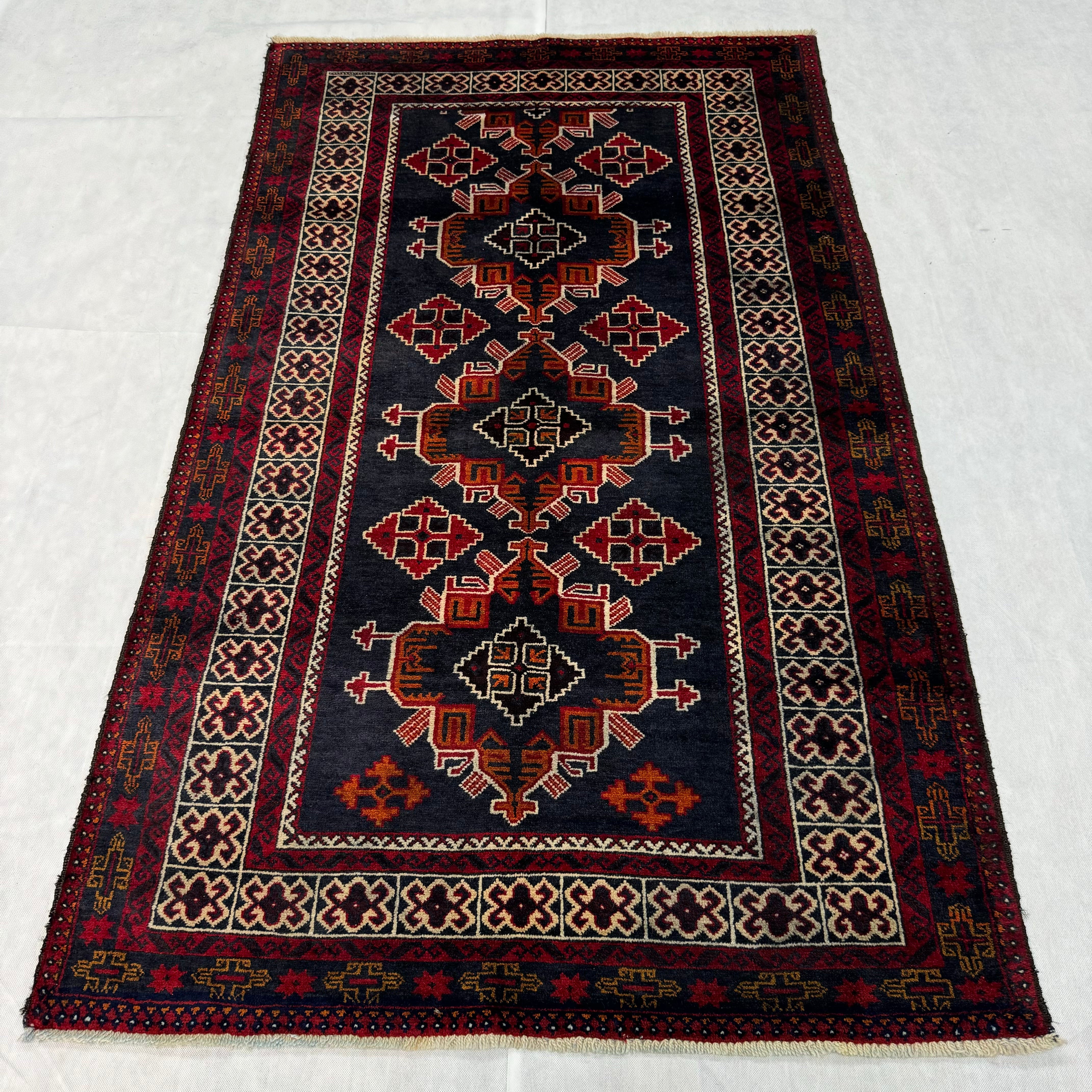 Handmade Afghan wool rug traditional design for living room USA