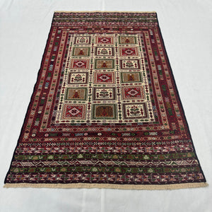Handmade Afghan wool rug traditional design for living room USA