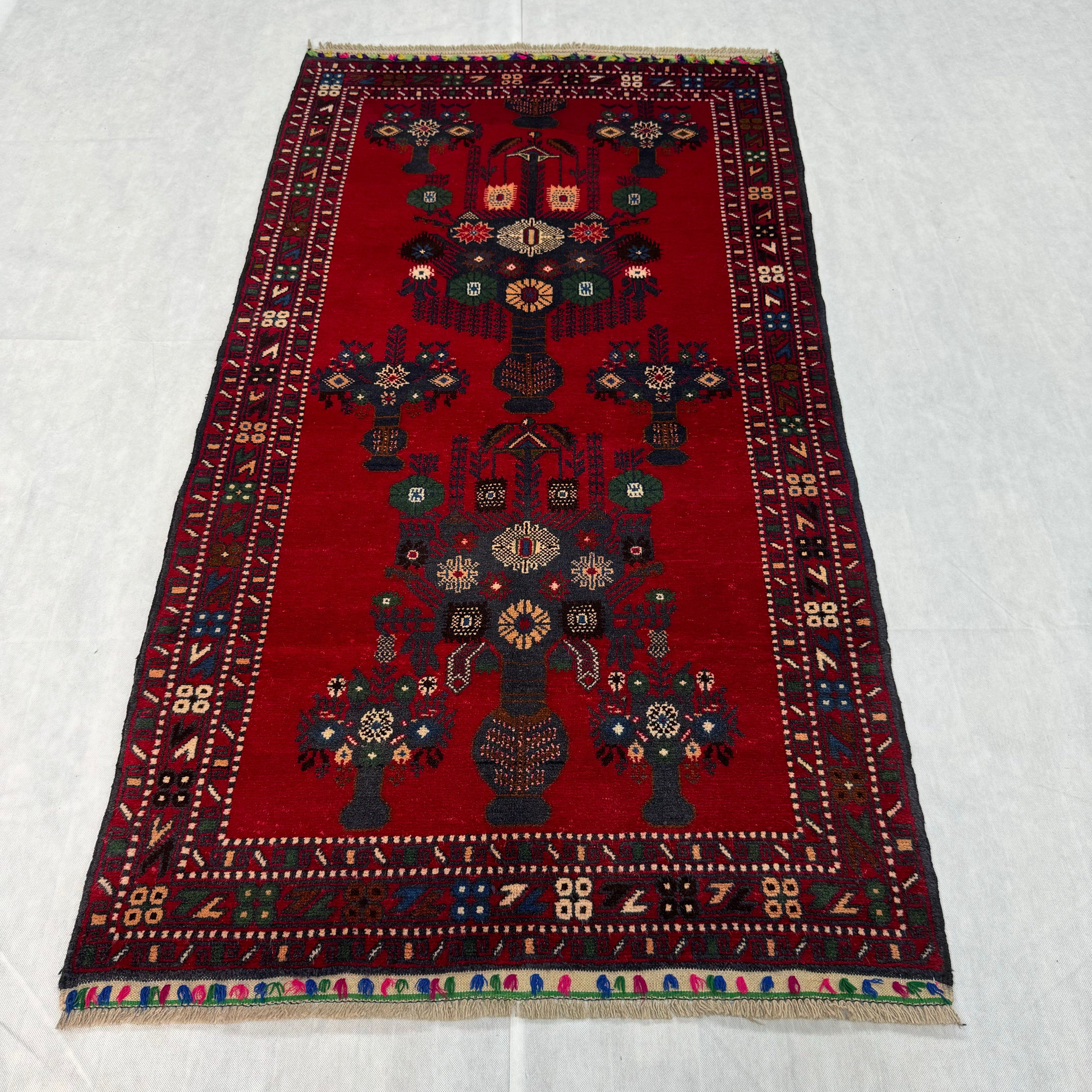 Handmade Afghan wool rug traditional design for living room USA