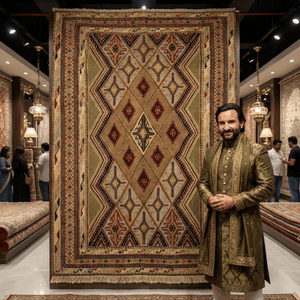 Handmade Afghan wool rug Handmade Herat Afghan Wool Rug - 2.5ft x 4ft | Authentic Oriental Carpet traditional design for living room USA
