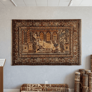 Handmade Afghan wool rug Afghan Handmade Wool Rug – 3.5 ft x5.5 ft Oriental Tribal Design, Rich Colors, Unique Artistry traditional design for living room USA