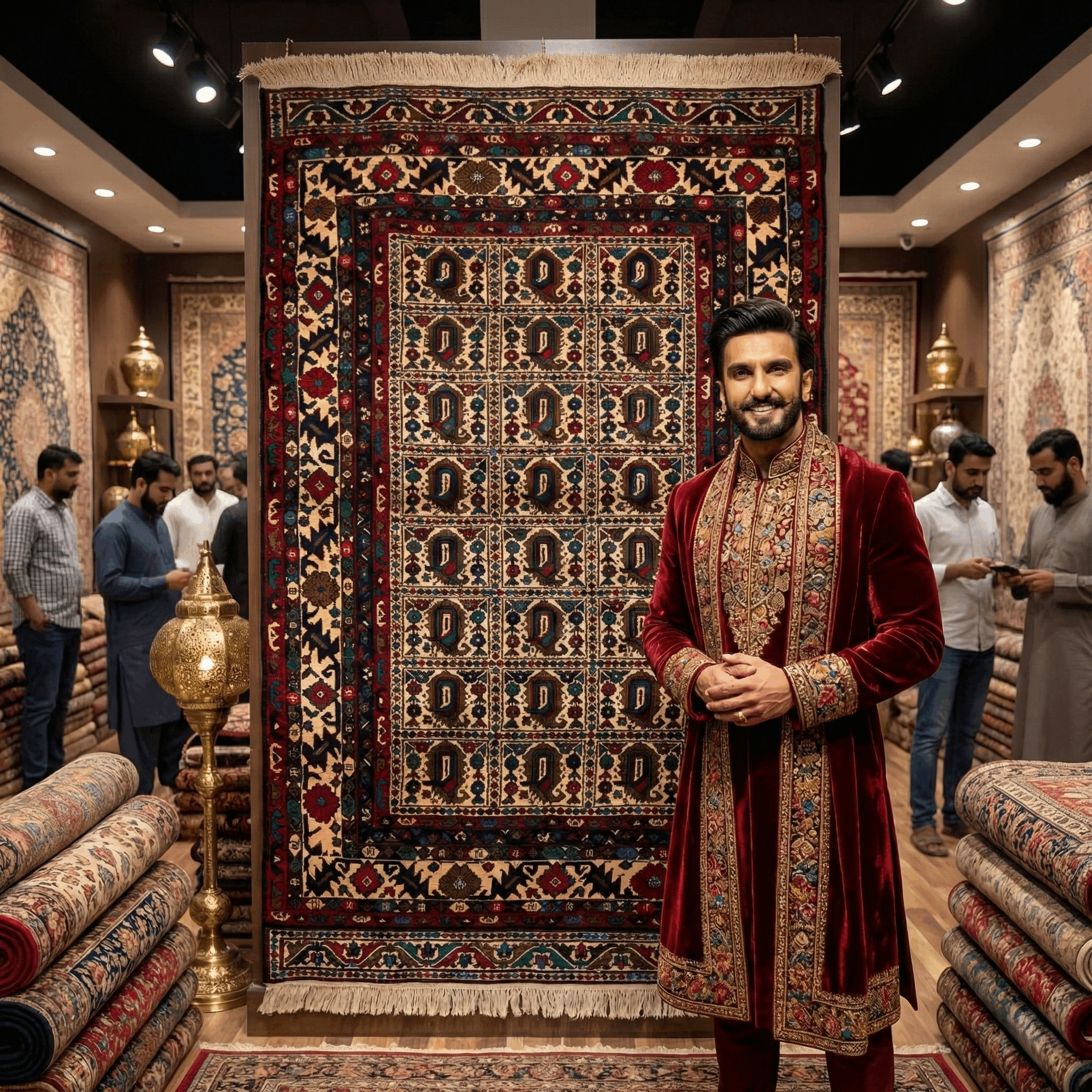 Handmade Afghan wool rug Authentic Baluchi 2 - 4 ft x 6 ft Handmade Wool Carpet - Red Wine and Peach - Timeless Beauty for Your Home traditional design for living room USA