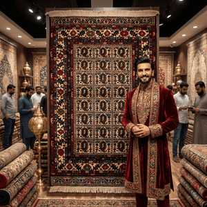 Handmade Afghan wool rug Authentic Baluchi 2 - 4 ft x 6 ft Handmade Wool Carpet - Red Wine and Peach - Timeless Beauty for Your Home traditional design for living room USA