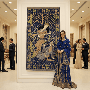 Handmade Afghan wool rug Stunning Afghan Handmade Shikargah Rug – 3.5 ft x 6.5 ft – Elegant Hunting Scene with Figures & Nature – Premium Wool, Traditional Afghan Craftsmanship traditional design for living room USA
