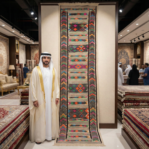 Handmade Afghan wool rug Vibrant Afghani Handmade Kilim Runner - 2.5 ft x 10 ft | Colorful Wool Rug for Hallway traditional design for living room USA