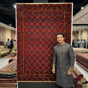 Handmade Afghan wool rug Exquisite Mashwani Afghan Handmade Rug - 5 ft x 6.5 ft | Authentic Tribal Design | Premium Wool Weave traditional design for living room USA