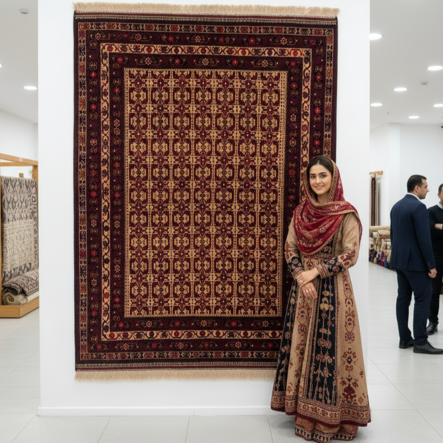 Handmade Afghan wool rug Handmade Afghan Wool Rug - 7 ft x 9 ft | Baluchi Vintage Design | Luxurious, Durable, Eco-Friendly traditional design for living room USA