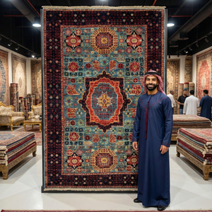 Handmade Afghan wool rug Exquisite Chobi Handmade Rug - 3 ft x 5 ft | Handwoven Afghan Masterpiece with Vibrant Medallion Design traditional design for living room USA