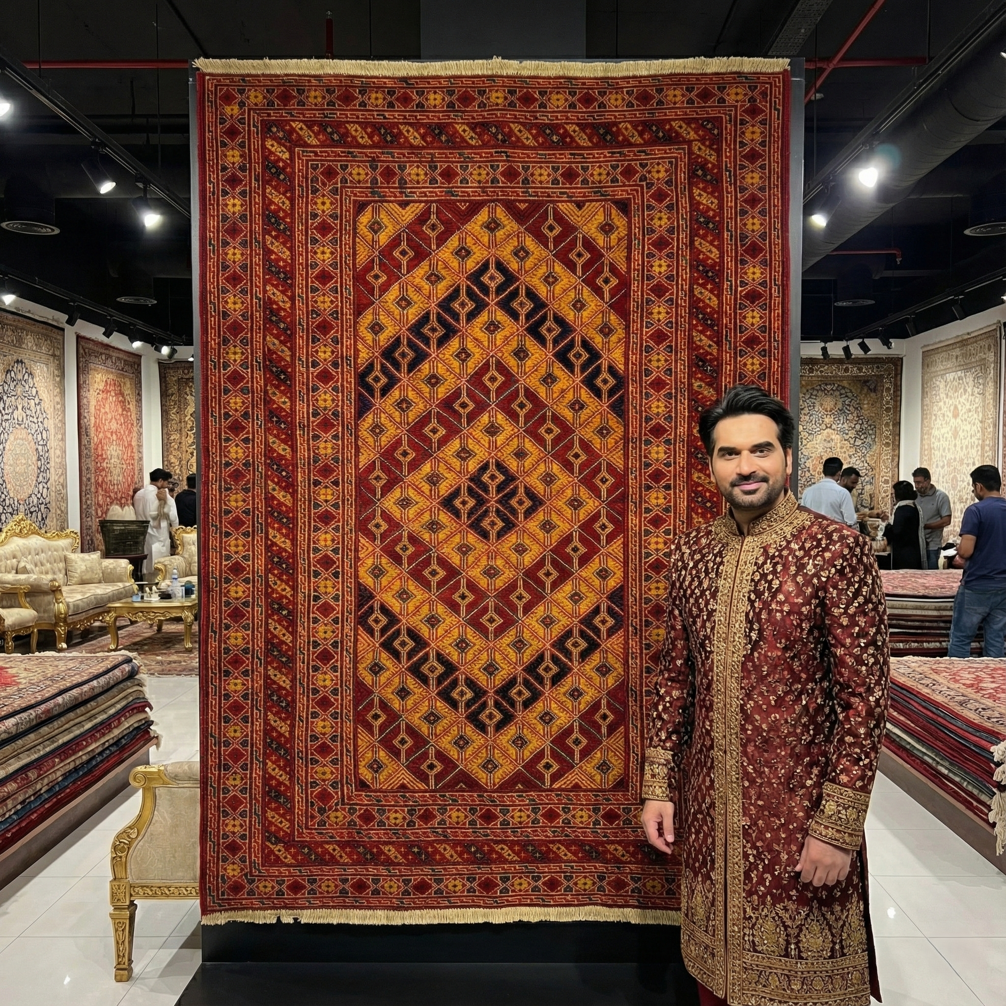 Handmade Afghan wool rug Stunning Handmade Afghan Chobi Rug - 5 ft x 6.5 ft - Exquisite Wool Weaving traditional design for living room USA