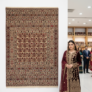Handmade Afghan wool rug 4.5ft x 7ft Handmade Afghan Wool Premium Kilim Rug – Traditional Floral and Geometric Design – Luxurious, Durable, Eco-Friendly traditional design for living room USA