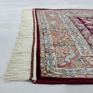 Persian Silk Bird of Paradise Rug 2.5 ft x 4 ft | 1600 Reeds