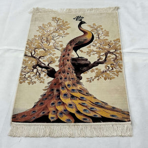 Persian Silk Peacock Rug 2 ft x 3 ft | Pure Silk Abresham | 1600 Reed