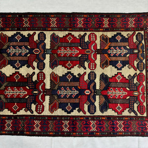 Handmade Afghan wool rug traditional design for living room USA