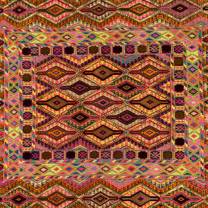 Handmade Afghan wool rug traditional design for living room USA