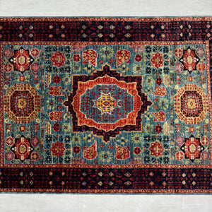 Handmade Afghan wool rug traditional design for living room USA