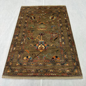 Handmade Afghan wool rug traditional design for living room USA