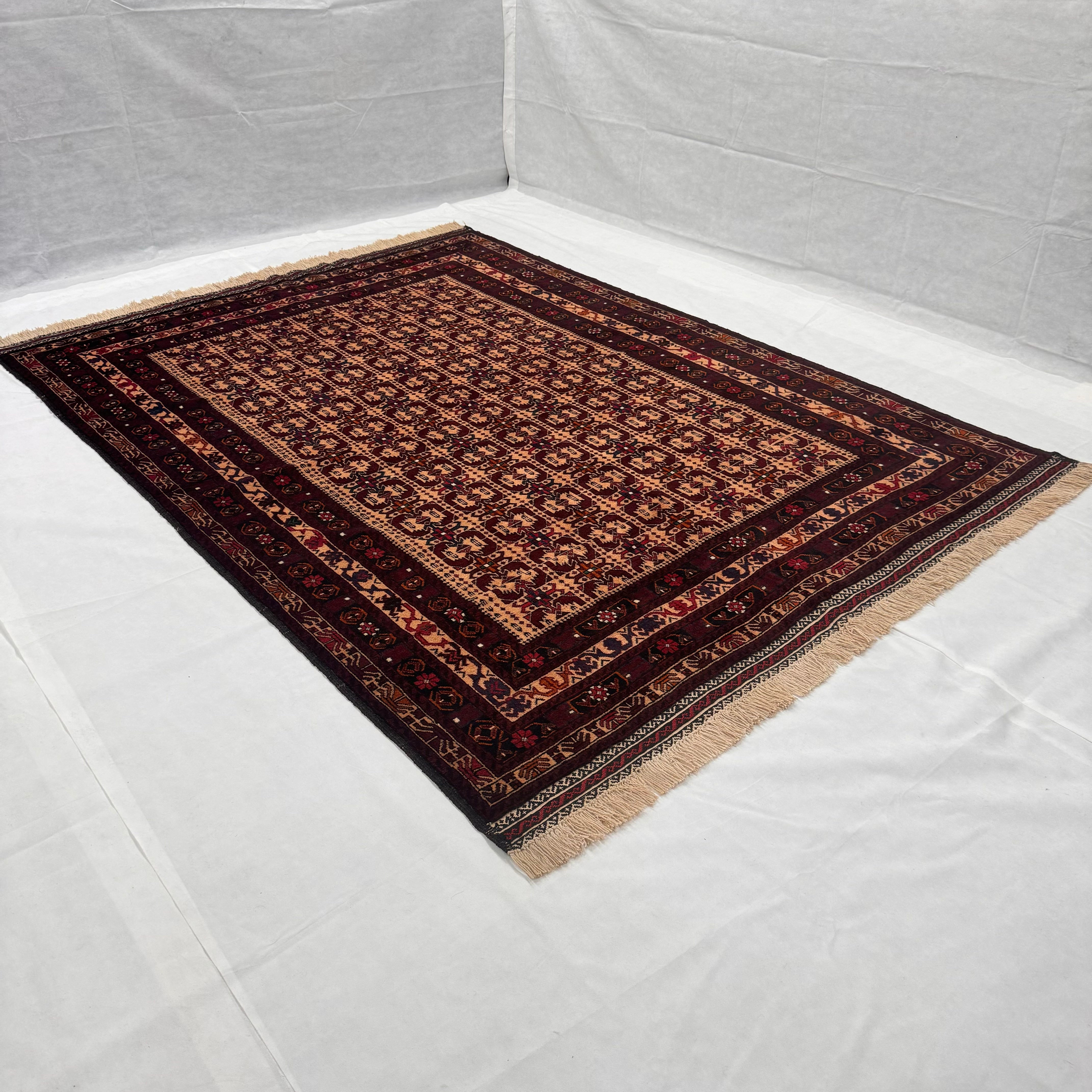 Handmade Afghan wool rug traditional design for living room USA