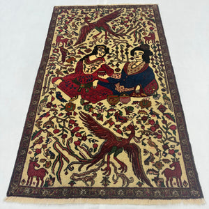 Handmade Afghan wool rug traditional design for living room USA