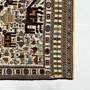 Handmade Afghan wool rug traditional design for living room USA