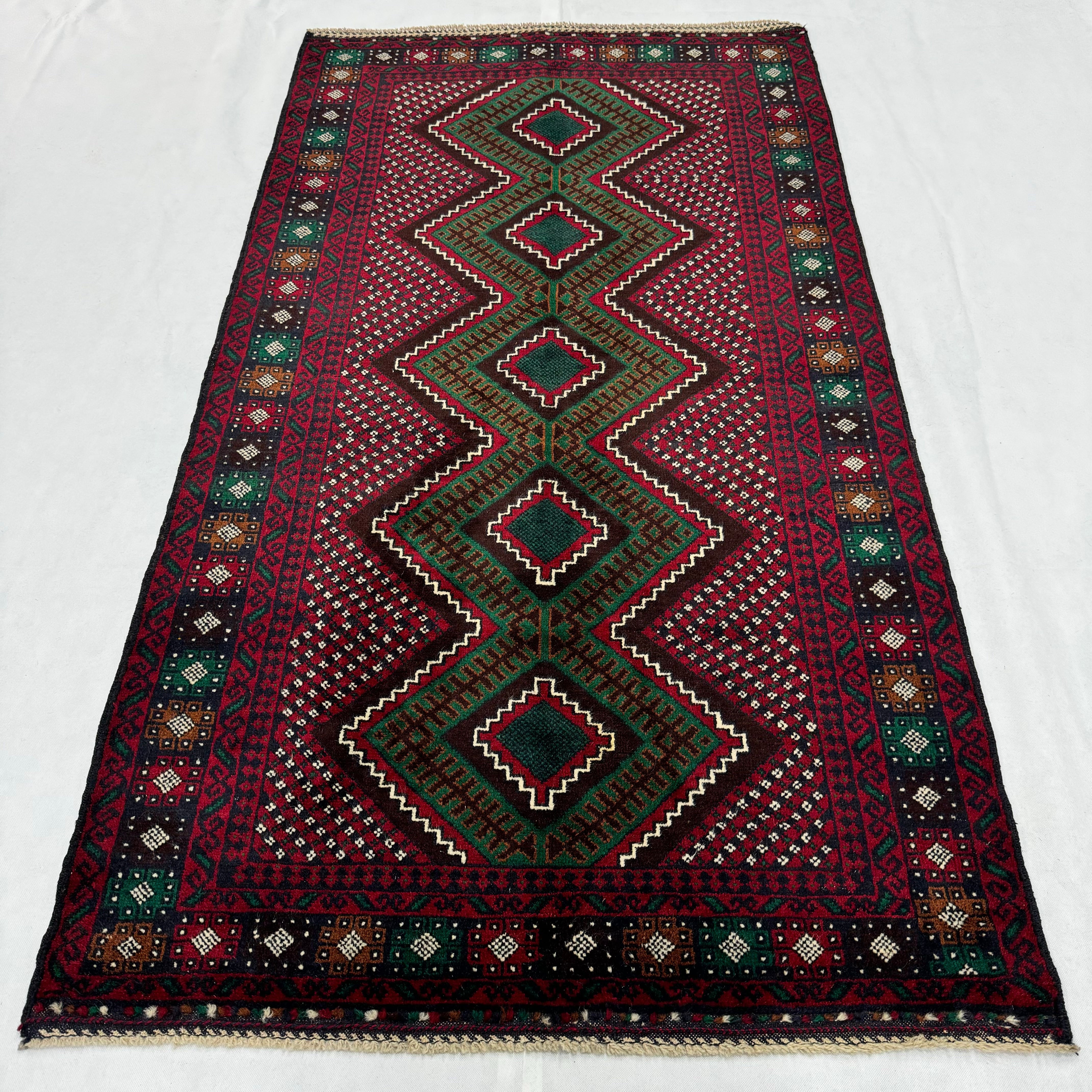 Handmade Afghan wool rug traditional design for living room USA