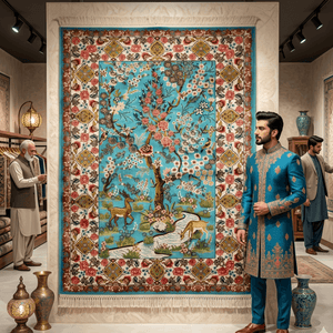 Persian Silk Garden of Paradise Rug 2 ft x 3 ft | 1600 Reed