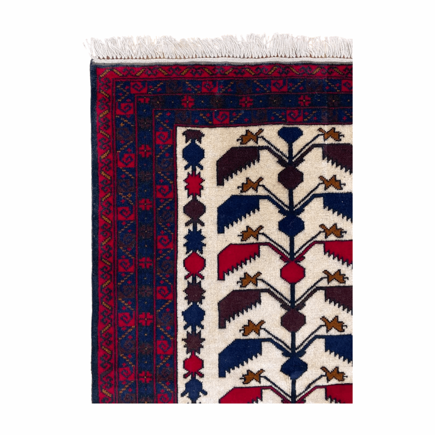 Handmade Afghan wool rug  traditional design for living room USA