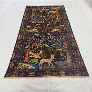 Handmade Afghan wool rug  traditional design for living room USA