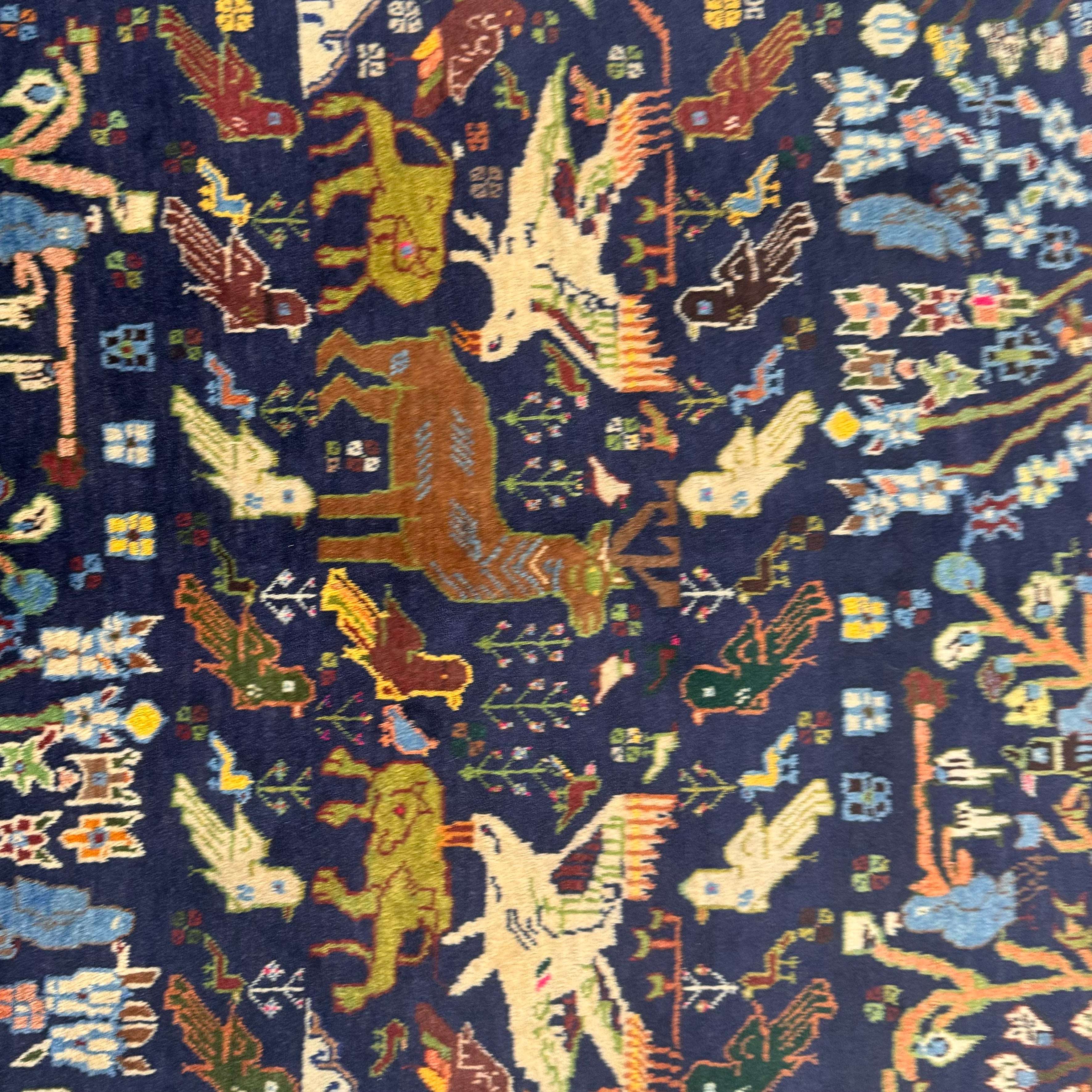 Handmade Afghan wool rug  traditional design for living room USA