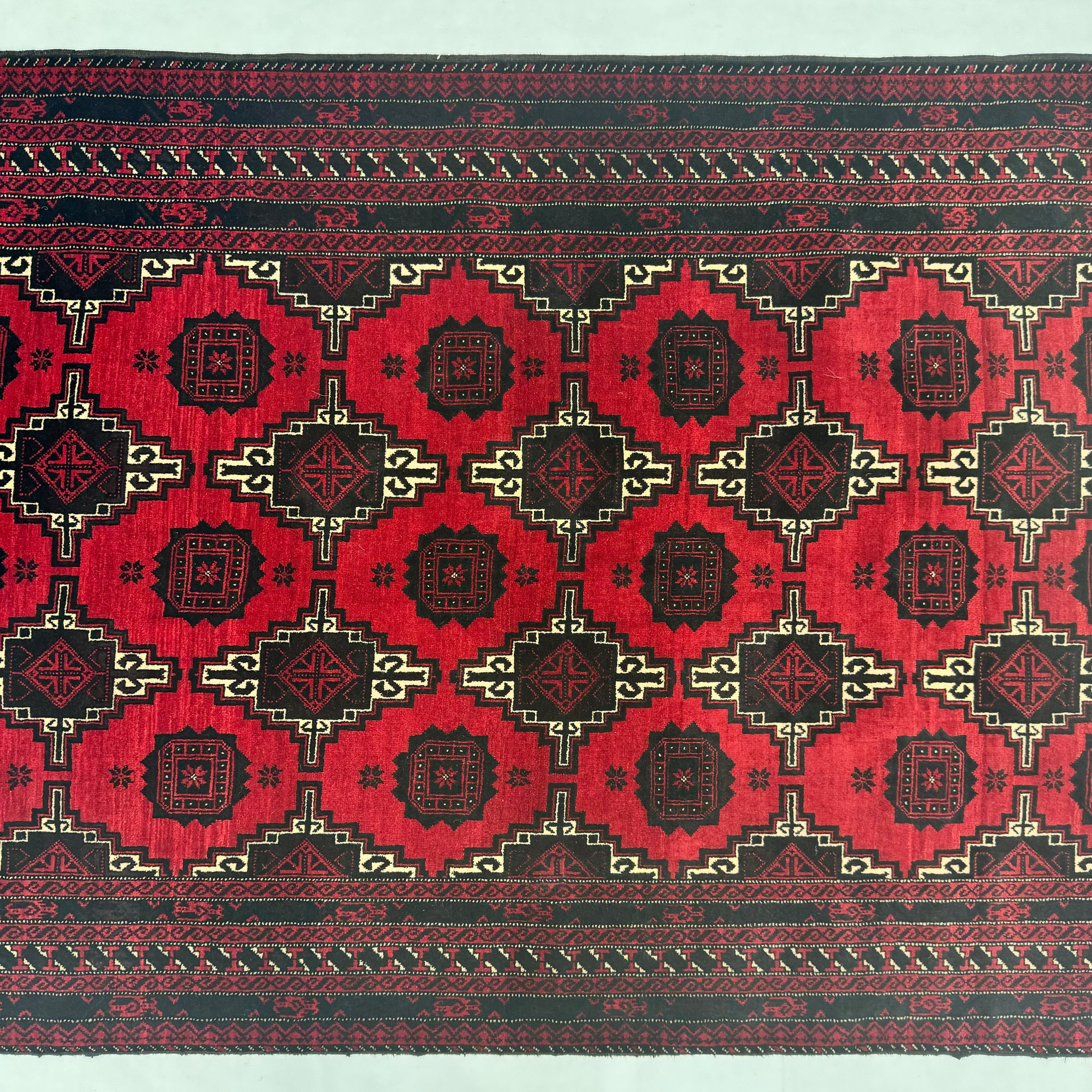 Handmade Afghan wool rug  traditional design for living room USA