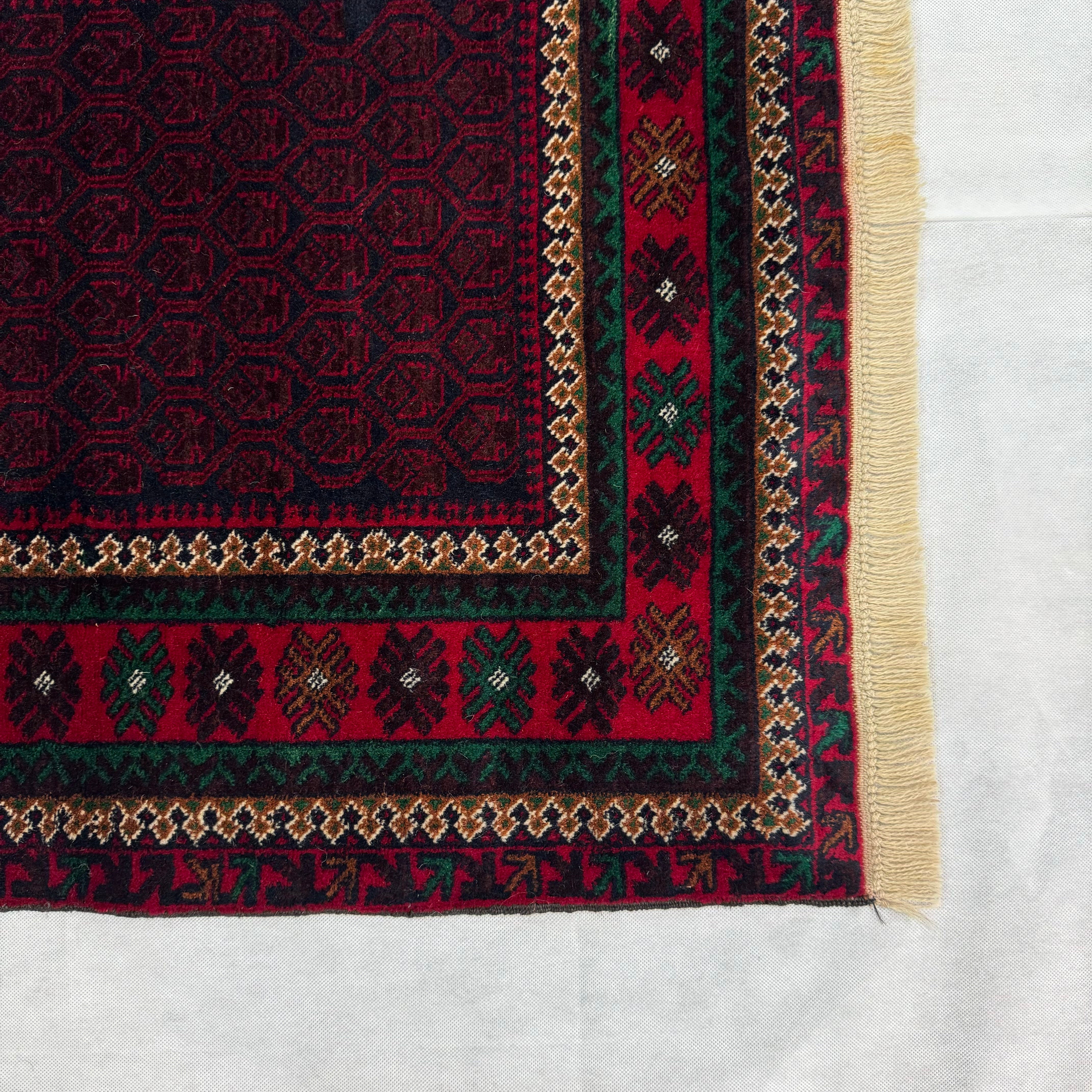 Handmade Afghan wool rug  traditional design for living room USA