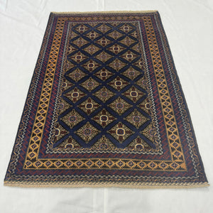 Handmade Afghan wool rug  traditional design for living room USA