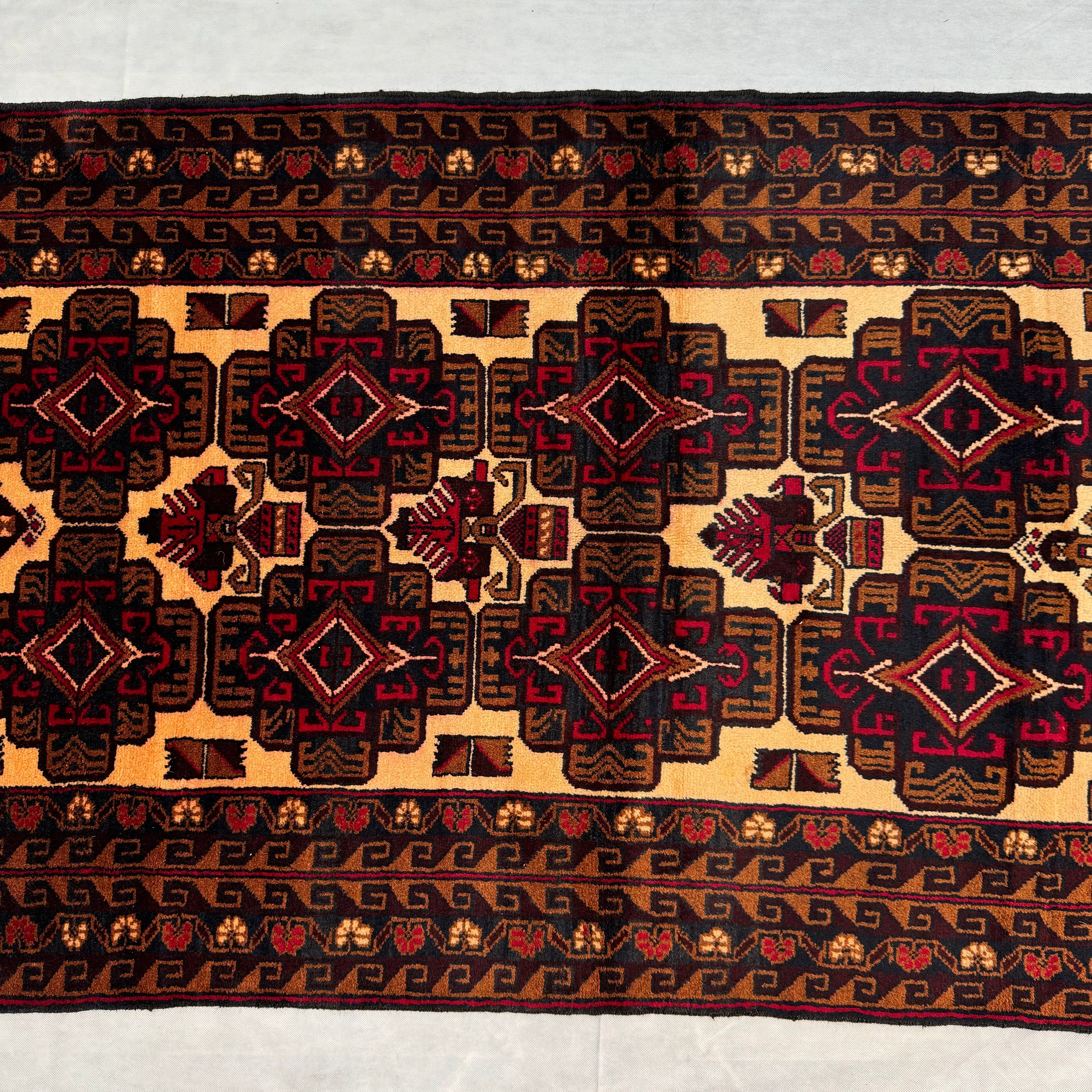 Handmade Afghan wool rug  traditional design for living room USA