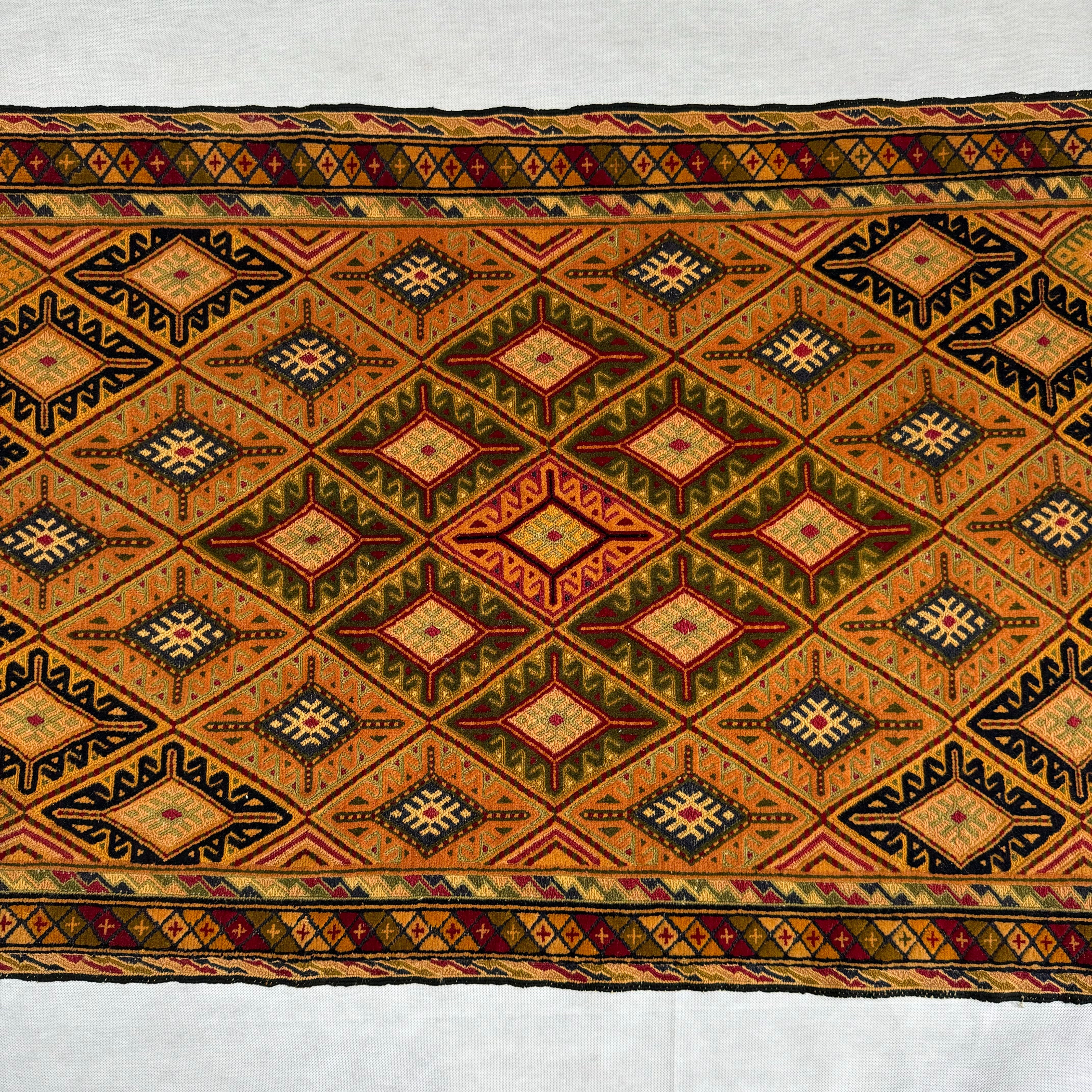 Handmade Afghan wool rug  traditional design for living room USA