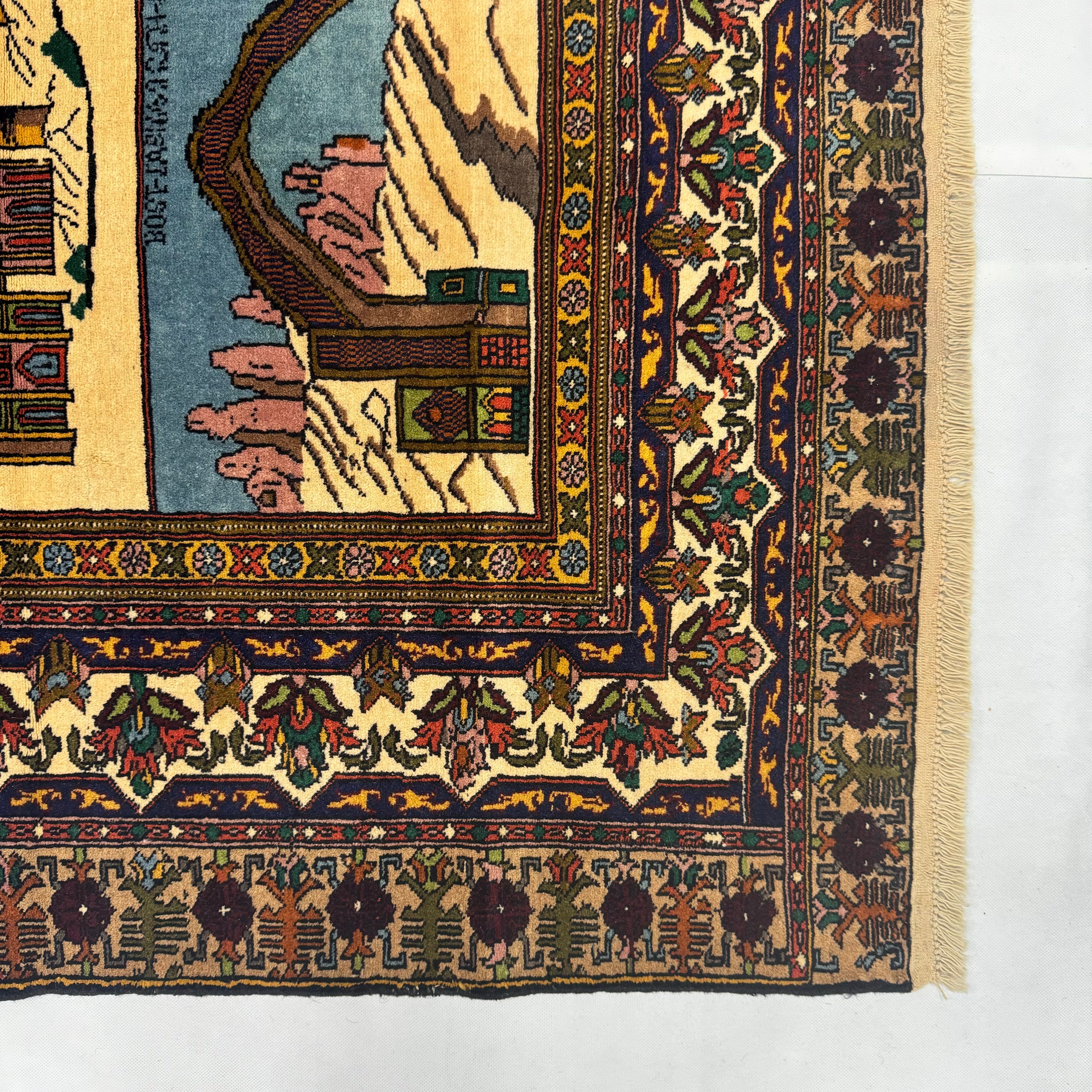Handmade Afghan wool rug  traditional design for living room USA
