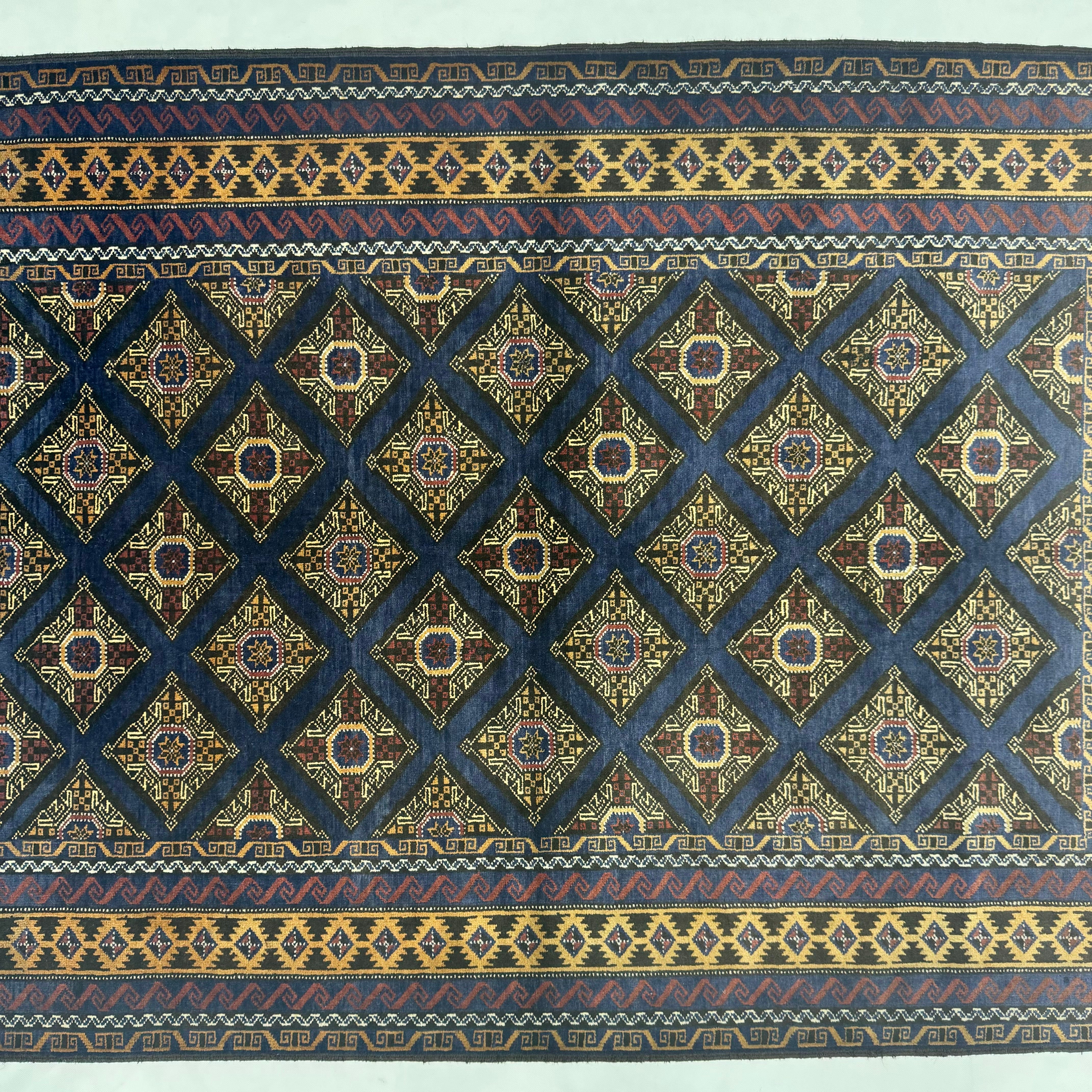 Handmade Afghan wool rug  traditional design for living room USA