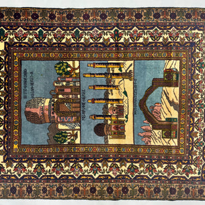 Handmade Afghan wool rug  traditional design for living room USA