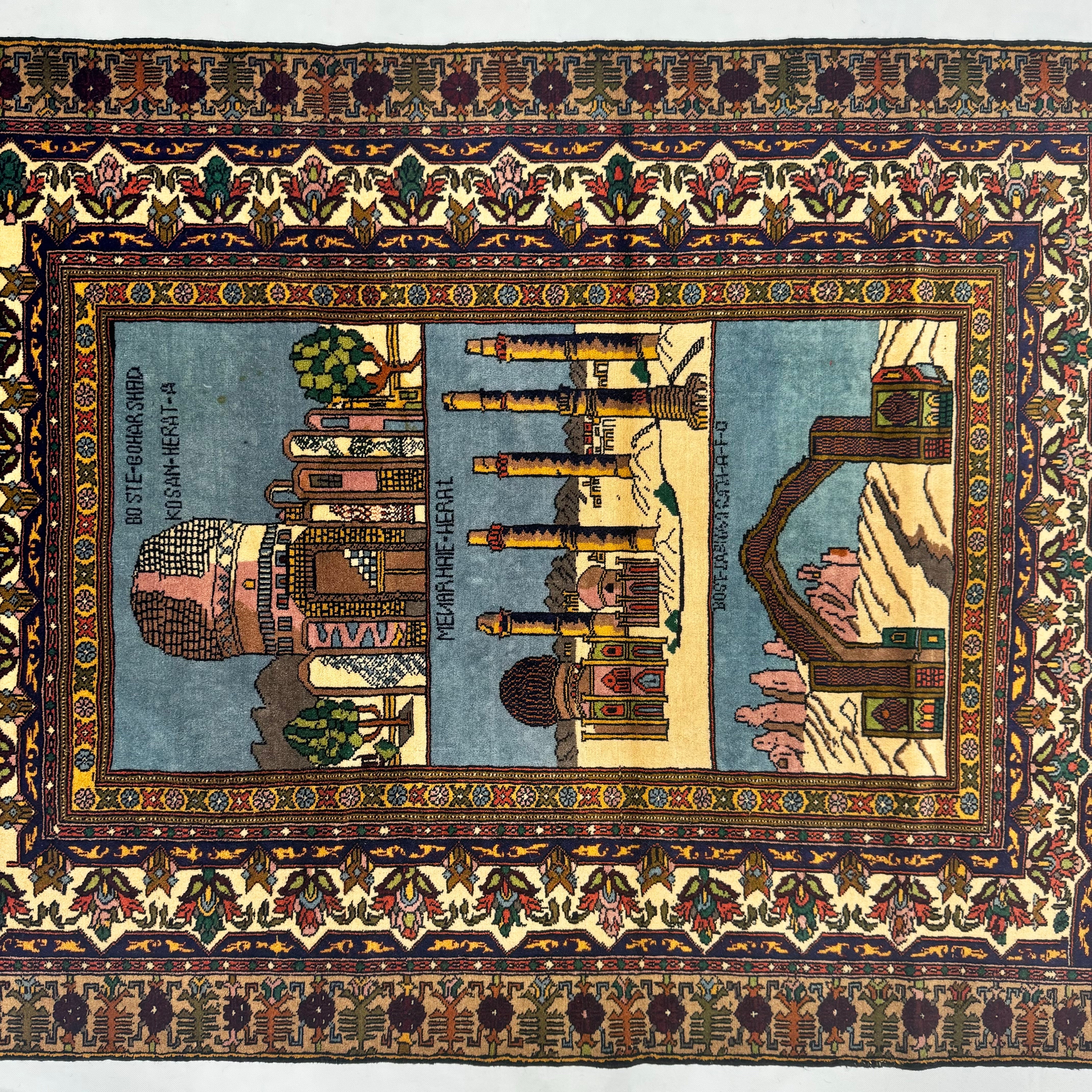 Handmade Afghan wool rug  traditional design for living room USA
