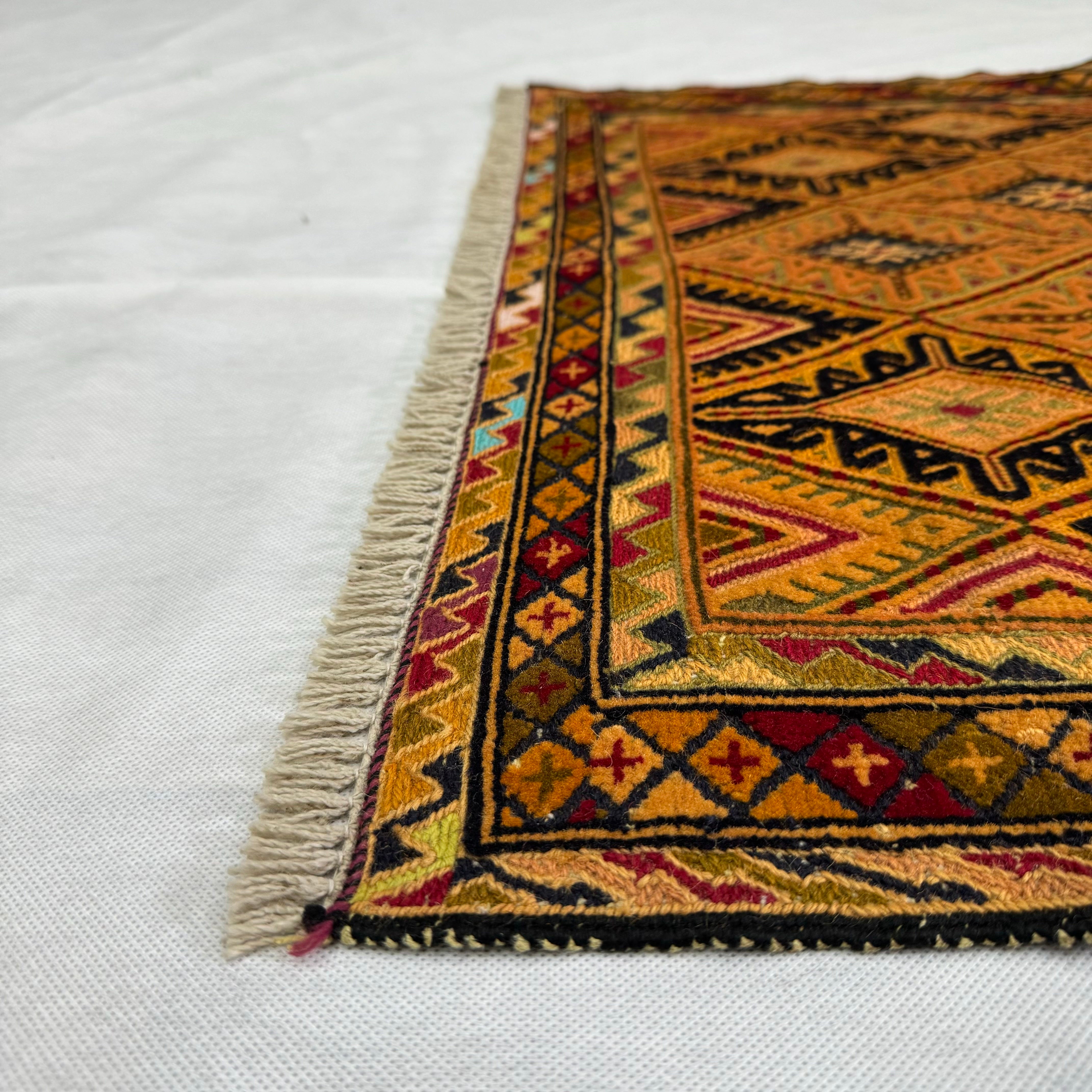 Handmade Afghan wool rug  traditional design for living room USA