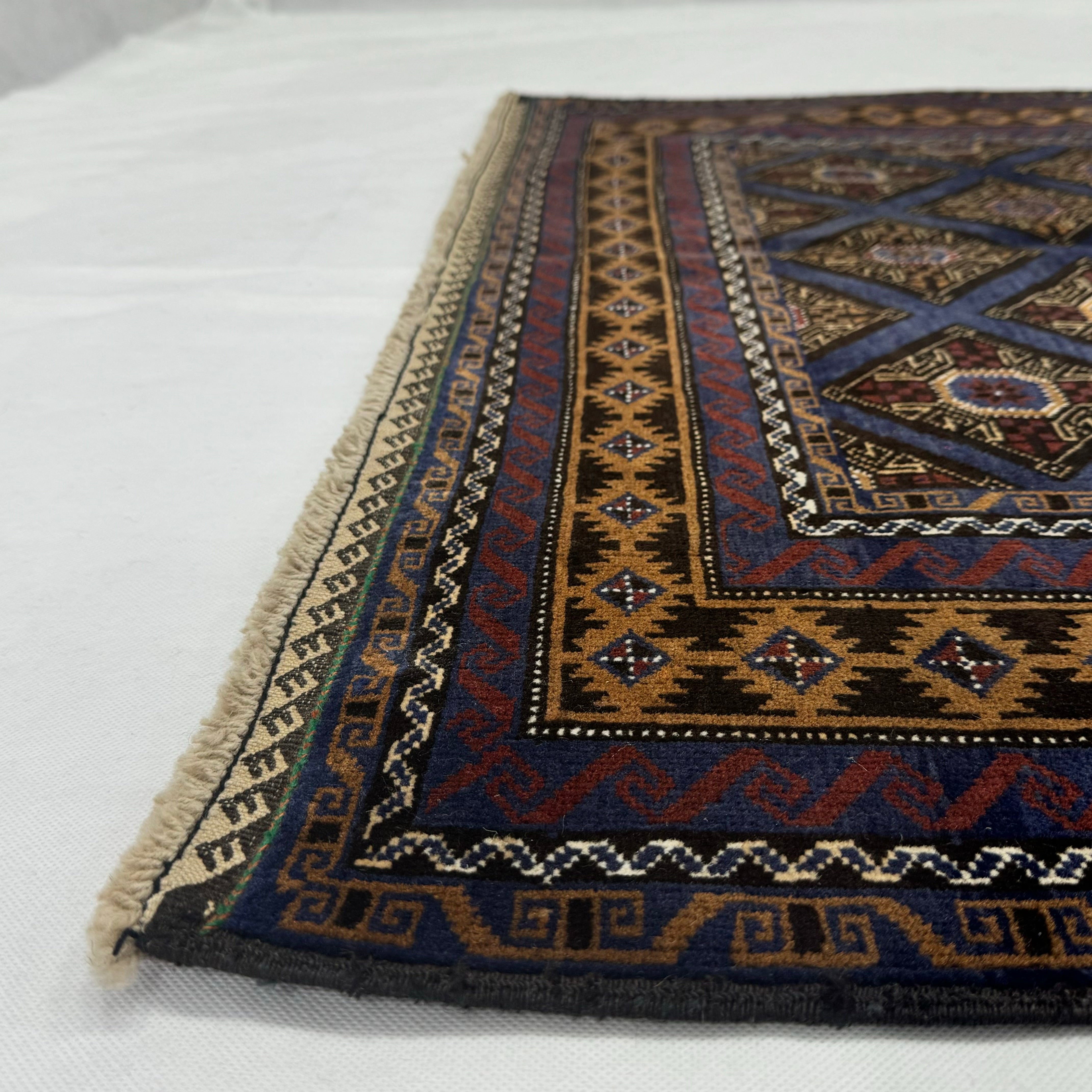 Handmade Afghan wool rug  traditional design for living room USA